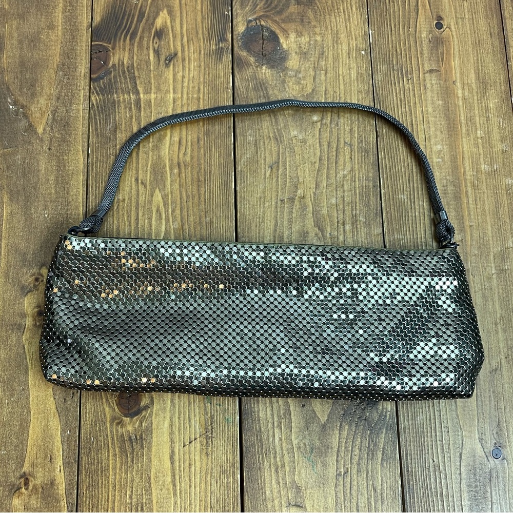 Whiting & Davis Metallic metal mesh evening bag
